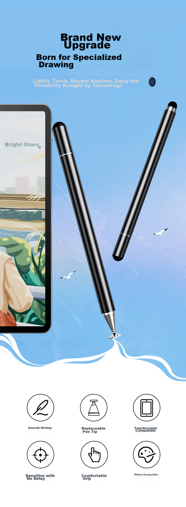 LinkStone Metal Retractable Teaching Pointer, Seewo Electronic Whiteboard Touch Pen, Multimedia Teaching Capacitive Pen All-In Smart Blackboard, Handwriting Pen, Learning Machine Touch Screen Pen, White 1