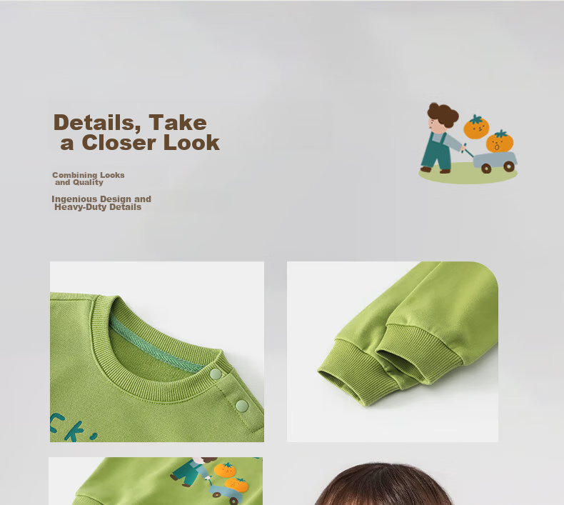 Ciciibear Baby Outfit Set for Girls And Boys, Sweatshirt And Casual Pants Spring Sportswear Set 5