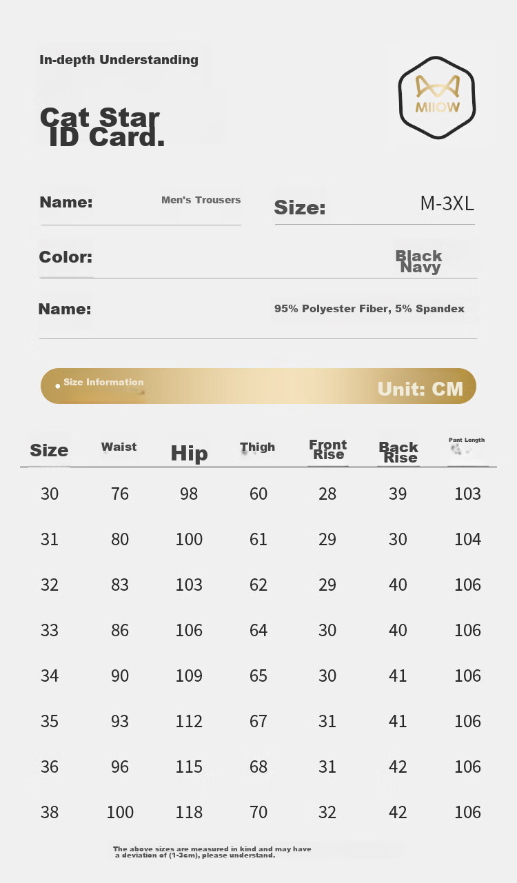 MiiOW Men's Dress Pants, Business Slim-Fit Straight-Leg Trousers, Formal Suit Long Pants, Professional Workwear Casual Pants for Me 4