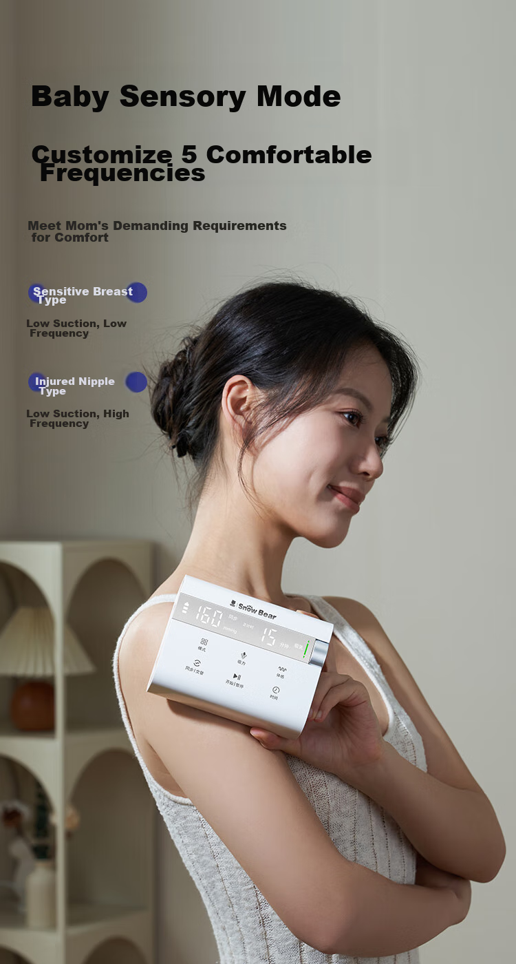SnowBear Electric Breast Pump with Stepless Adjustment, Fully Automatic, Portable, Bimodal Milk Extractor, High Suction Power 3061 22