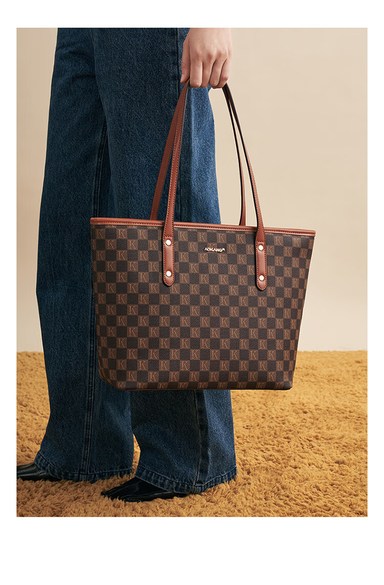 Aokang Women's Handbag, Trendy Large Capacity Underarm Shoulder Bag, Light Luxury Tote Bag, Birthday Gift, High-End Present for Girlfriend Or Wife 8