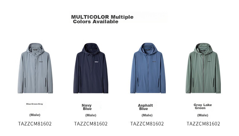 TOREAD Sun Protection Clothing, Spring And Summer Men's Outdoor Breathable UV Protection UPF50+ Water-Repellent Skin Coat TAZZCM81602 5