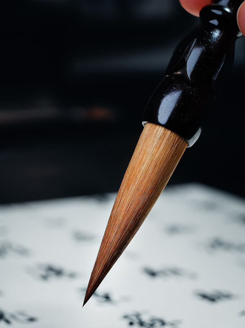 Rongbaozhai Calligraphy Brush Set, Mixed Wolf And Goat Hair, Gift-Giving Professional Calligraphy Brushes, Writing Practice Tools, Four Treasures of The Study Gift Box, Master Handmade, High-Quality Premium Collection Gift Box, Heart As A Bodhi Seed 8