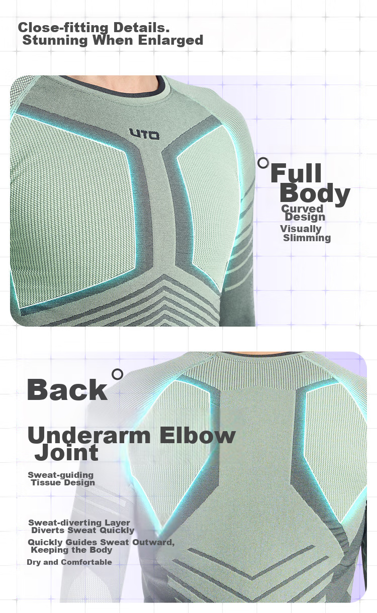 UTO Women's Ski Compression Quick-Dry Shirt Functional Underwear Sweat-Wicking Outdoor Sports Running Warm Set Summer Purple M 13