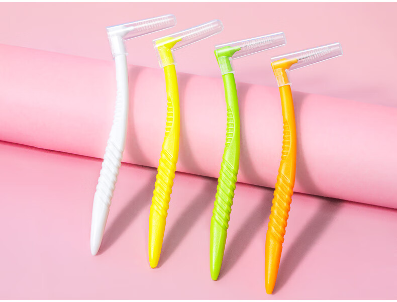 FAWNMUM L-Shaped Interdental Brush, Imported Steel Wire, Ultra-Fine 0.6-0.7mm, 20 Pieces, Orthodontic Teeth Cleaning And Plaque Removal 12