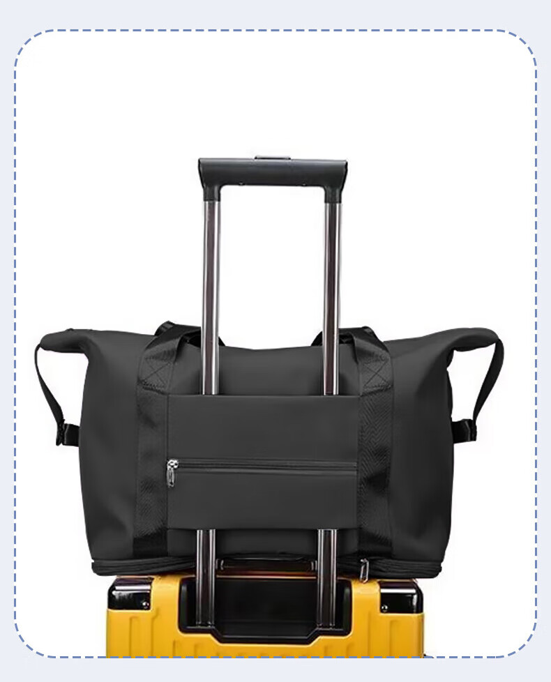 Jinghuisichuang Travel Bag, Luggage Bag, Large Capacity, Expandable, Suitcase, Oxford Cloth, Foldable, Portable Storage Bag, Purple, 41cm 11
