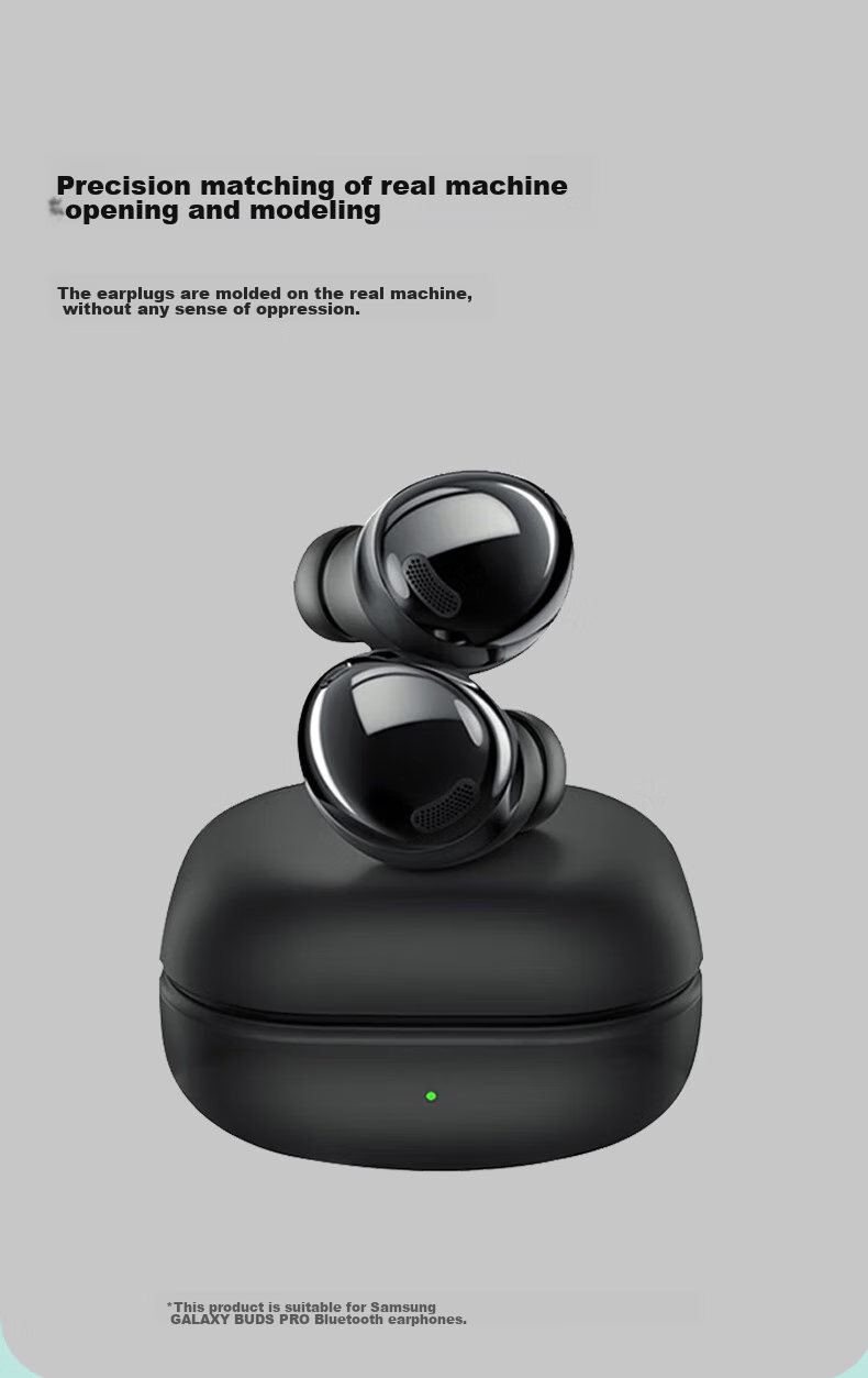 Masentek Ear Tips for Samsung Galaxy Buds Pro Bluetooth Earphones, 2 Memory Foam Soft Foam Accessories, In-Ear Replacement, Black, Medium Size 3