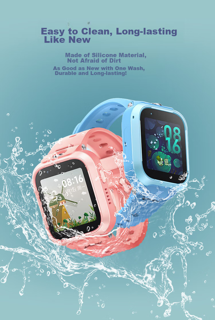 Freeson Compatible with Mitu Children's Smartwatch 6X Strap, Xiaomi Learning Watch 6x Strap, Detachable Replaceable Skin-Like Soft Silicone Wristband for Smart Video And Photo Watch, Blue 5