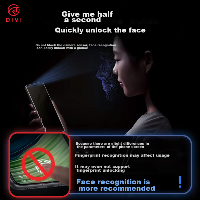 Защитная пленка для экрана DIVI для Huawei Mate 60 Pro/Pro+/RS, микрокристаллическая, антиотпечатки, не закаленное стекло, противоударная, без пыли