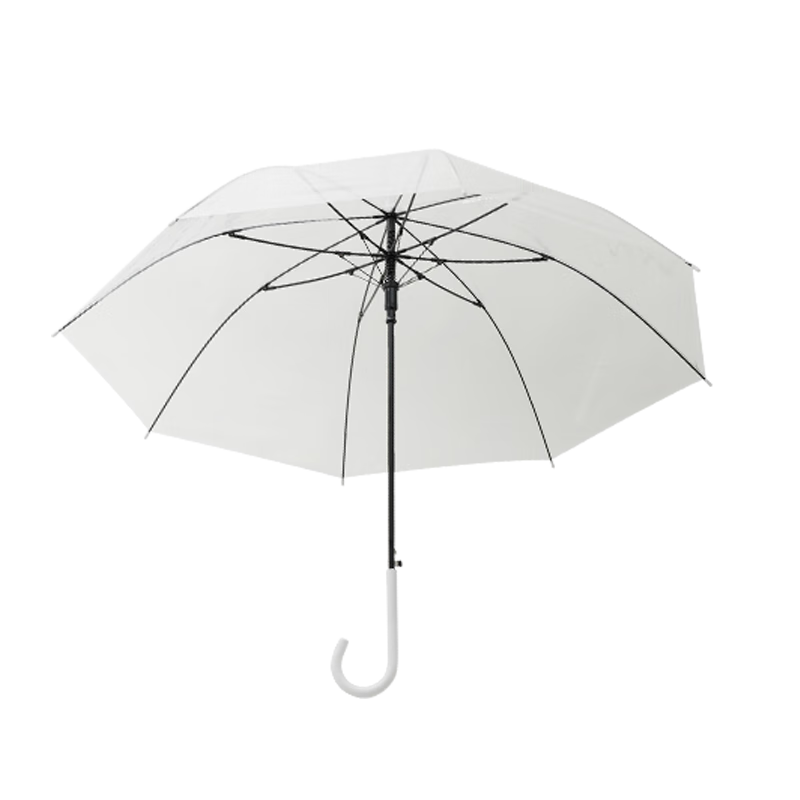 JD Original Jingtou Umbrella, Transparent Umbrella, Automatic Large Long Handle Umbrella, Straight Rod Simple Solid Color Adult Umbrella, 23 Inch Diameter with 99cm Drop
