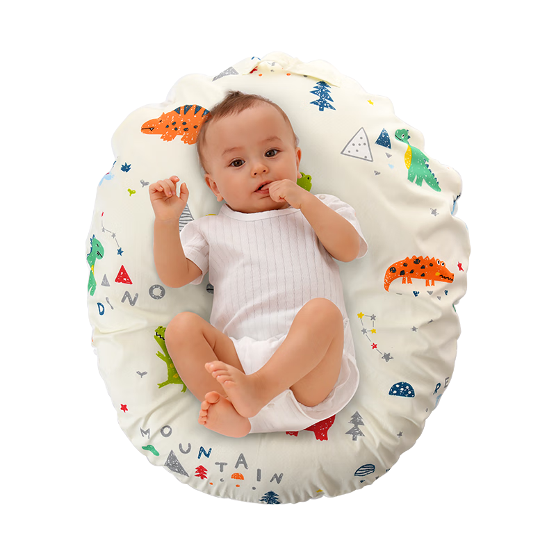 Xiqinbao Baby Anti-Spit-Up Inclined Pillow Pad Soothing Pillow Newborn Nursing Pillow 0-1 Year Removable Inner Core Dinosaur