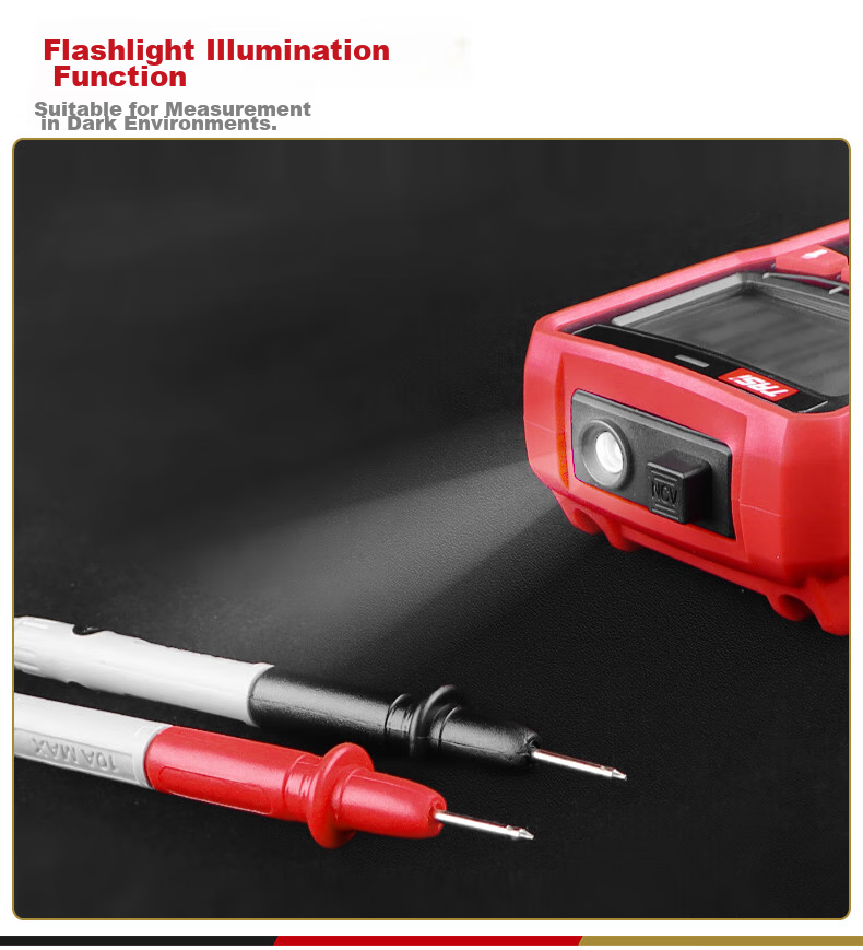 Teansi Multimeter, Smart Burn-Proof Digital Multi-Function Portable Automatic Identification Electrician Multimeter TA804A 20