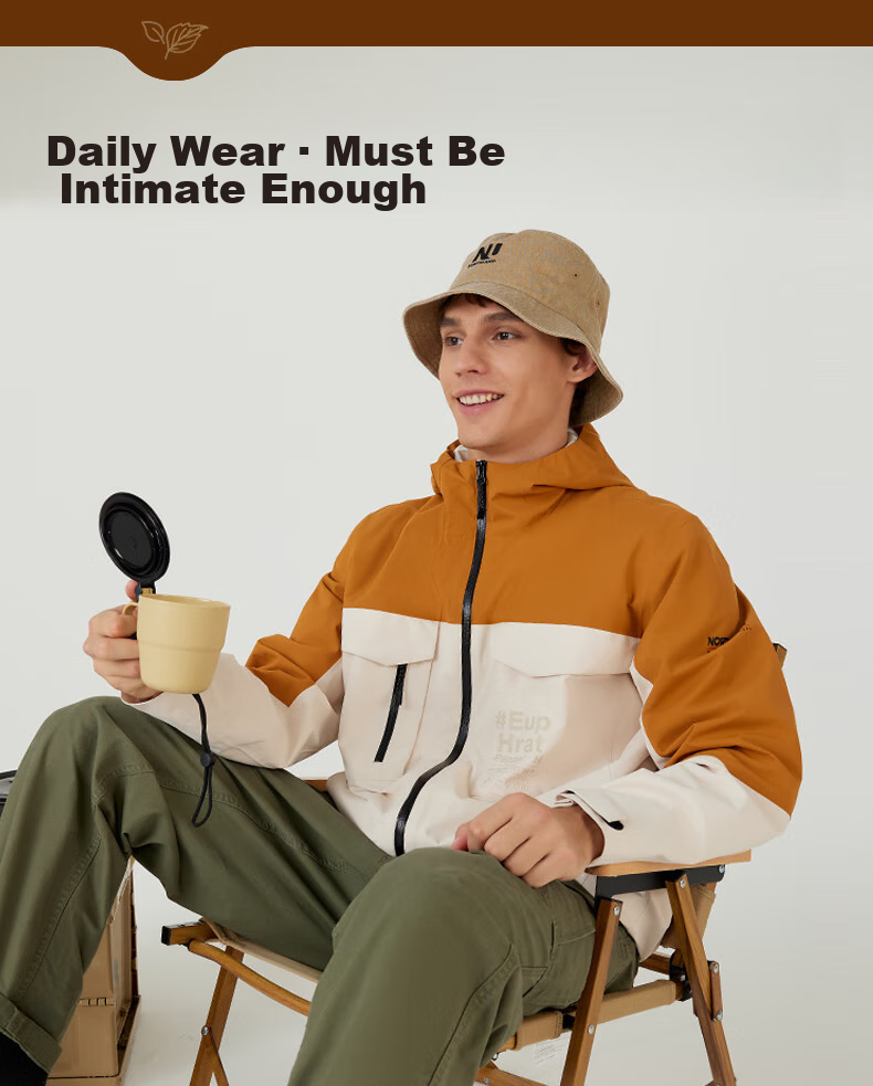 NORTHLAND [Huyanglin 2.0] Men's Water-Repellent And Windproof Three-In Jacket, Hiking And Mountaineering Two-Piece Set 8