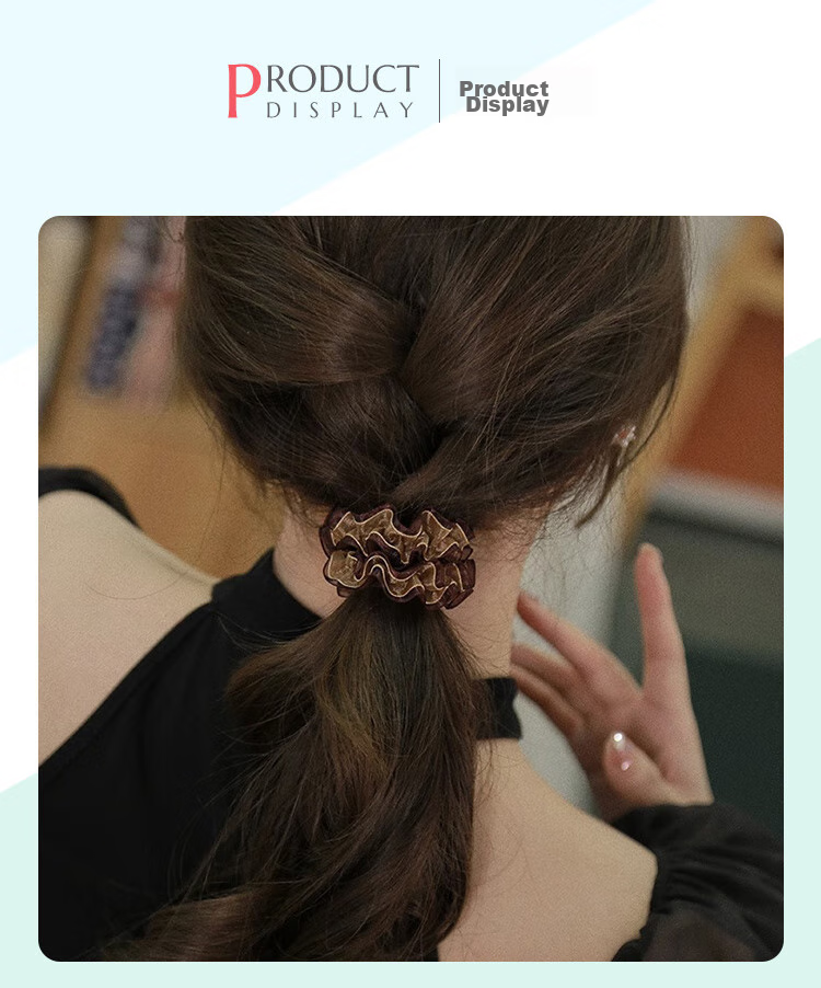 CHIMERA 3-Piece Hair Ties, Satin Large Intestine Hair Bands, Simple Rubber Bands for Bun Hairstyle, Hair Elastics, Hair Accessories, Women's Mid-Autumn Festival Gift 11