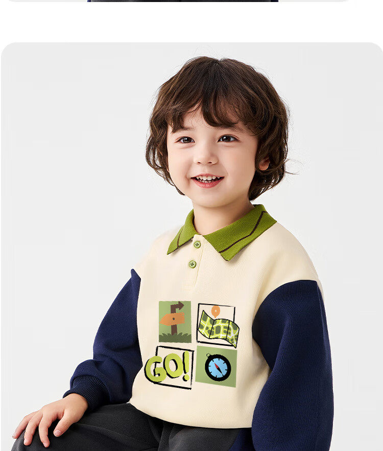 Badibadi Autumn Winter Baby Boys Sweatshirt American Style Collar Two-in-One Kids Jacket Royal Blue Freedom World 80 4