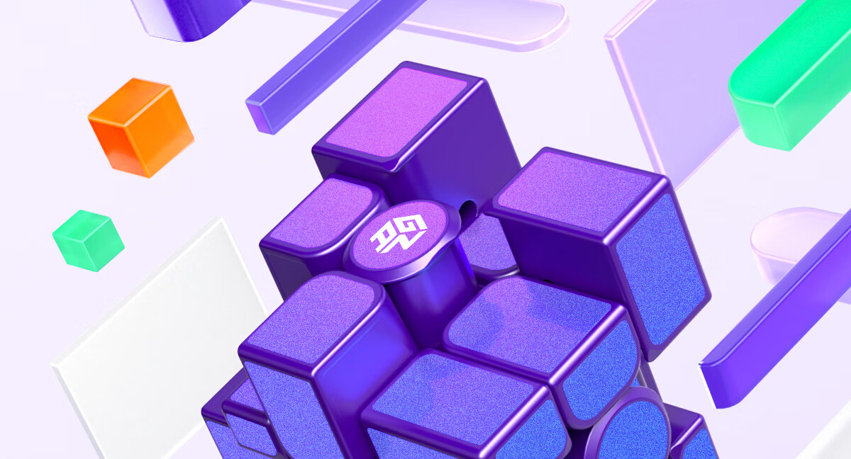 GAN Magic Cube Mirror Magnetic Children's Educational Toy, Shaped And Variable, Office Stress Relief, Holiday Gift, Purple UV Versio 2