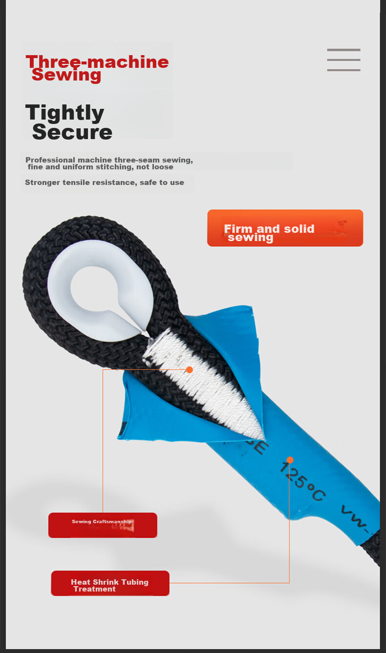 Geermu Single-Waist Safety Belt with Small Hook, 1.8 Meters, National Standard Electrical Safety Rope with Hook GM3617 19