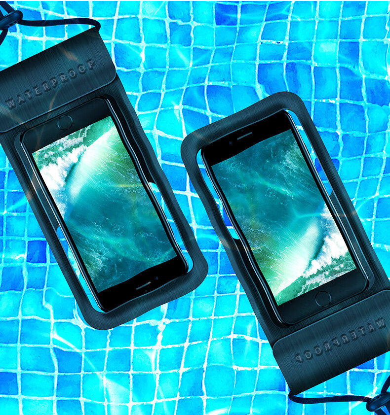 NOLANSEND Waterproof Phone Case, Waterproof Bag, Swimming Bag, Waterproof Pouch, Touchscreen Compatible, Photo-Taking Waterproof Bag, Black, N751 14