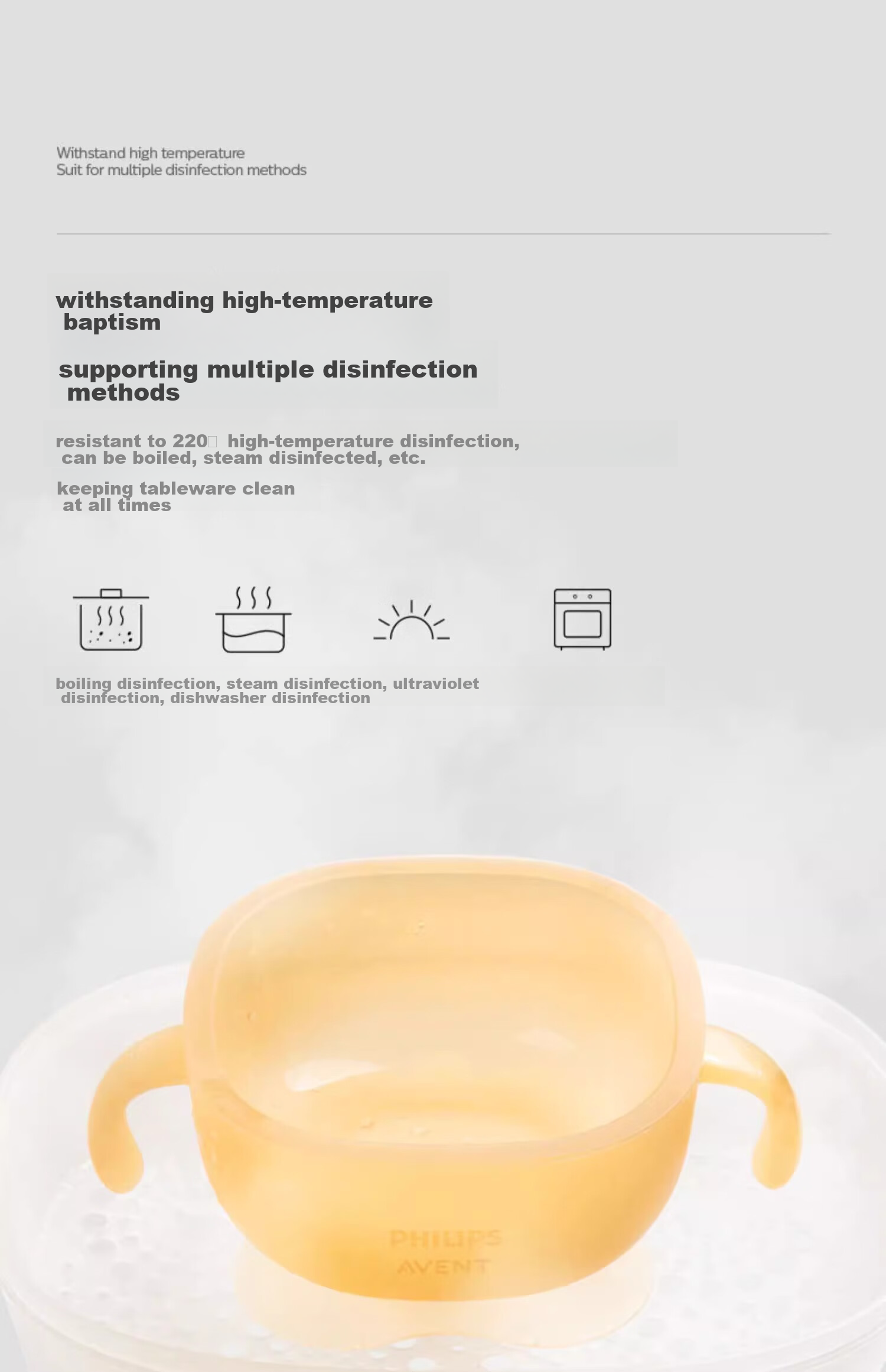 AVENT Philips Baby Feeding Training Bowl, Silicone Tableware for Infants, Suction Cup Luxury Version, Sold by JD 22