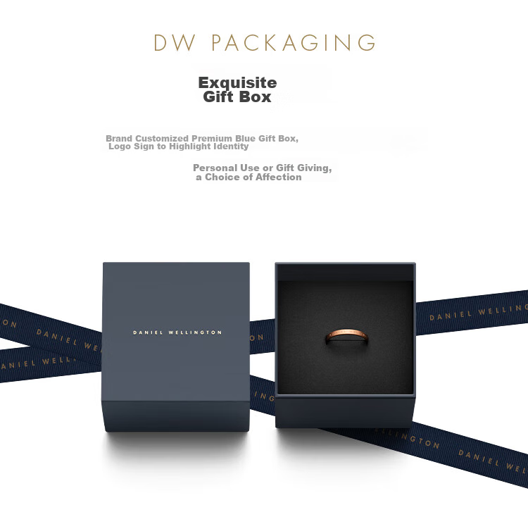 DanielWellington [Mashixun Same Style], DW Ring for Women, Classic Couple Rings, Rose Gold, Size 54, DW018 11