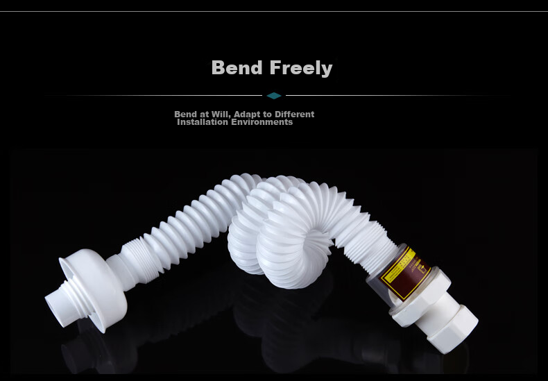 Submarine SQ-1 Basin Sink ABS Anti-Odor Drain Pipe, S-Bend Extendable Drain Pipe, Insect And Odor Preventio 11
