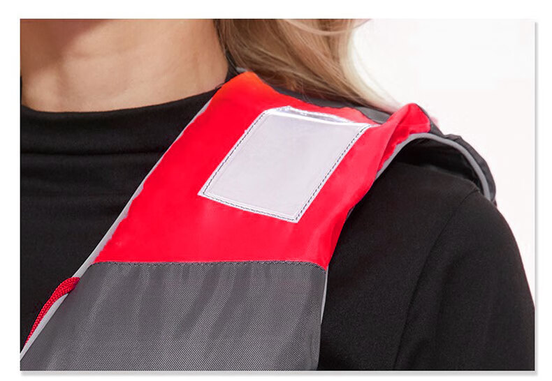 ASORAIN Red Safety Buckle Adult Life Jacket Swimwear with Whistle for Outdoor Flood Prevention, Emergency Rescue And Rafting 12