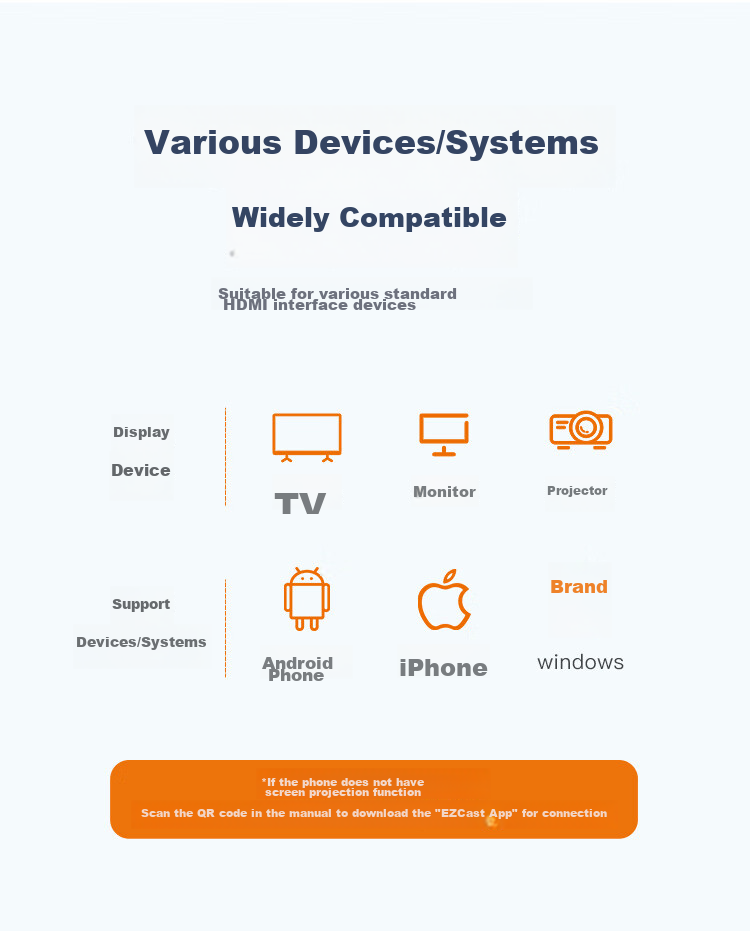 CHOOSEAL (CHOSEAL) Wireless Screen Mirroring Device for Mobile Phones, 4K HD HDMI Audio And Video Synchronization Transmitter, Supports Landscape And Portrait Screens, Compatible with Apple And Android Phones, Computers, TVs, Monitors, And Projectors 11