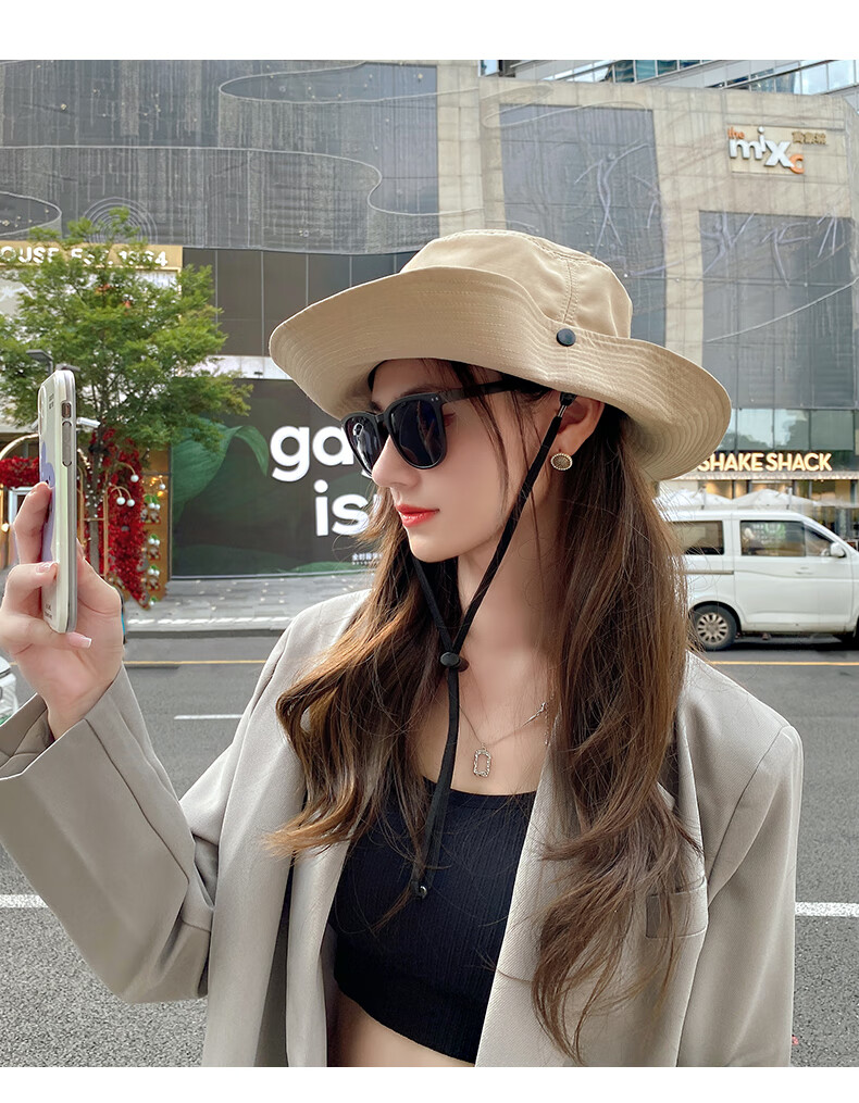 XUEXIMAN Forest Style Camping Sun Protection Hat Women Summer UV Protection Fisherman Hat Outdoor Mountaineering Workwear Versatile Sun Hat Men 6