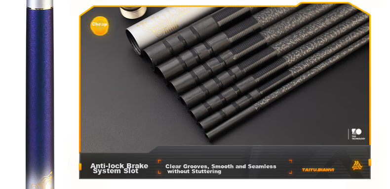 Taiyu 5.4-Meter Fishing Rod, Short Section Stream Rod, 37-Tune Carbon Fiber Ultra-Light Ultra-Hard Hand Rod, Carp And Crucian Carp Rod Set 33