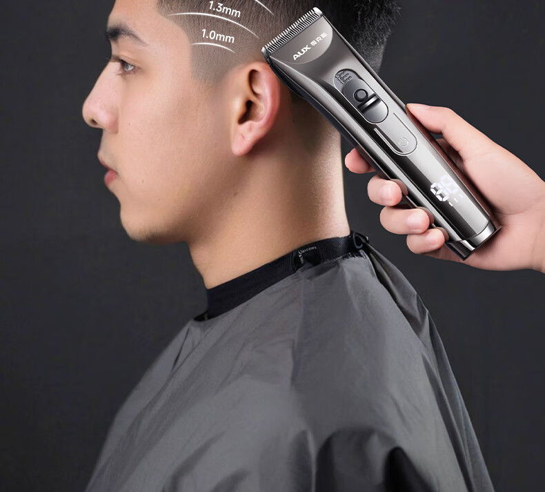 AUX Hair Clipper, Electric Trimmer for Children's Home Use, Professional Hair Cutting Scissors, Self-Haircut Tool, Hair Cutting Device with Complete Set of Hairdressing Tools [Standard Configuration + Double Scissors] 9