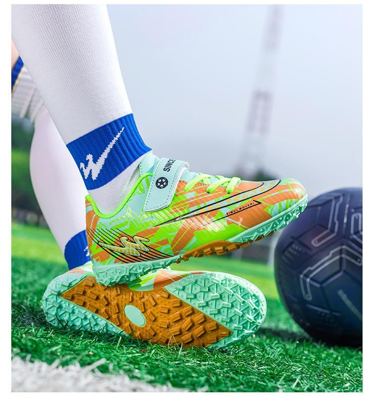 Shuangxing Children's Soccer Shoes, Youth Non-Slip Wear-Resistant Training Shoes for Boys And Girls, TF Turf Cleats, Lightweight All-Season Style for Artificial Turf 13