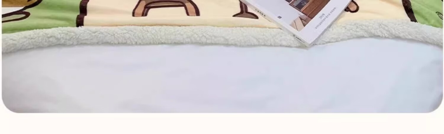 Shandian Kapibala Office Student Nap Blanket, All-Season Universal Air Conditioning Sofa Nap Shawl Blanket Cover 6