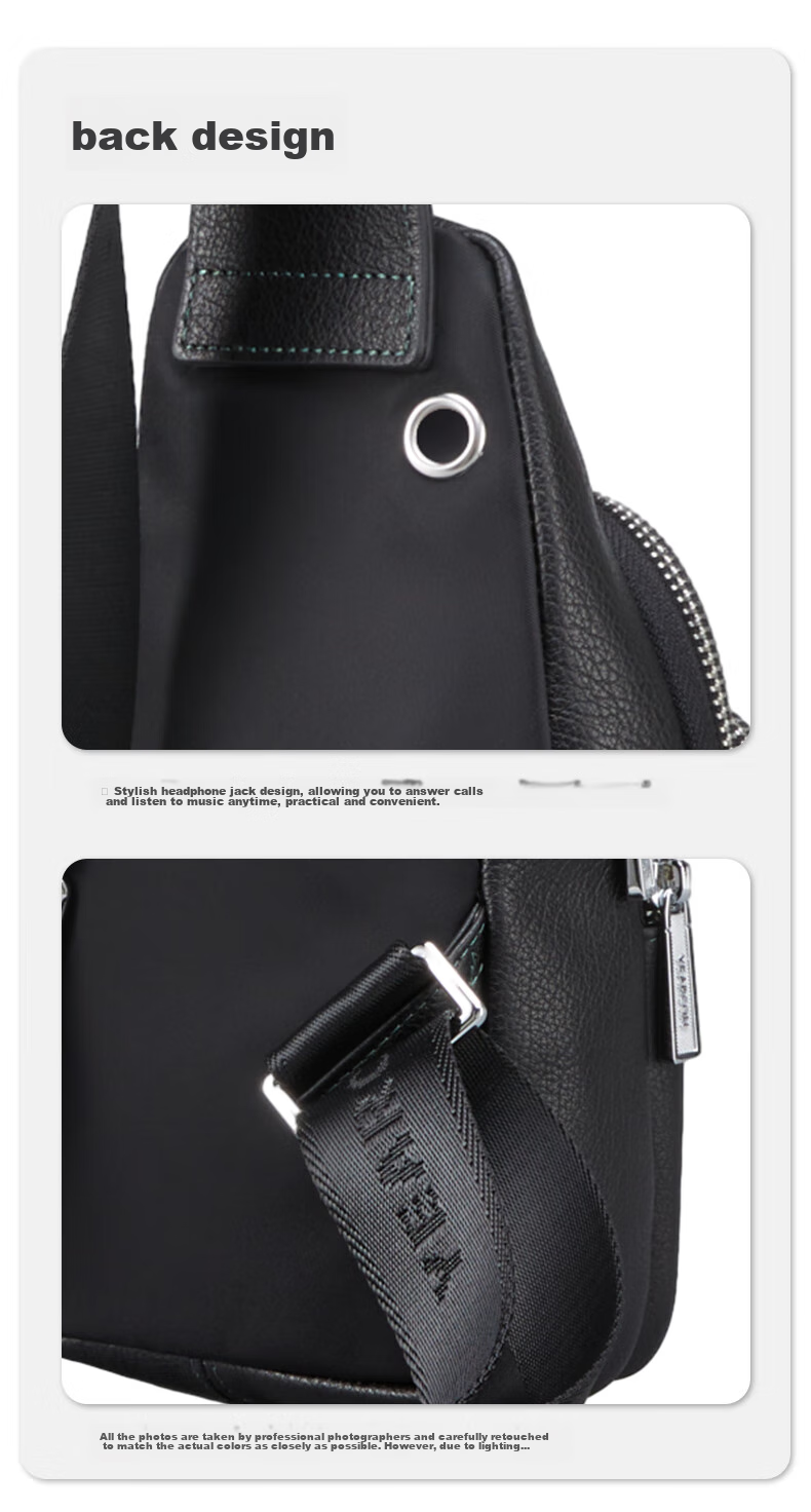 Yierkang Leather Shoulder Bag, Versatile Crossbody Bag, Business Genuine Leather Sports Bag, Casual Bag, Gift for Boyfriend, Husband, Men's Chest Bag 9