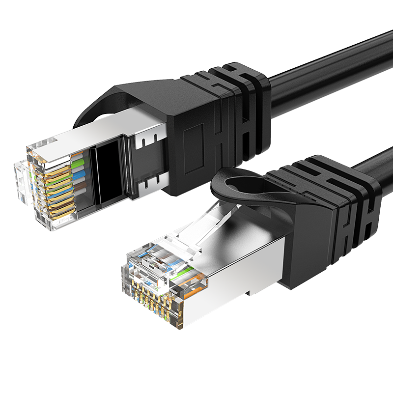 CHOOSEAL (CHOSEAL) Cat8 Ethernet Cable, 10 Gigabit High-Speed Network Patch Cord, 8-Core Twisted Pair Cable, for Engineering, Home, Gaming, Computer Broadband Connection, 8 Meters, QJ3101BK
