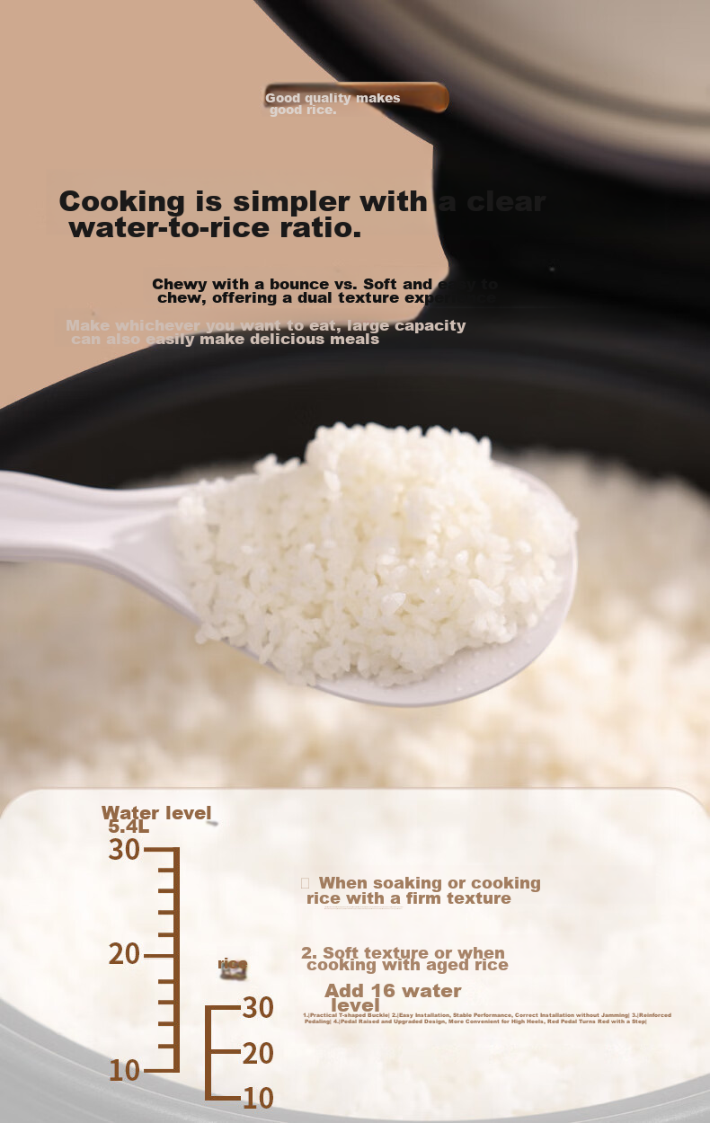 CUCKOO Korean Brand Large Capacity Rice Cooker, Non-Stick Bottom, Easy to Clean, 3D Heating, Long-Lasting Heat Preservation, Electric Rice Cooker, 17.5L, Serves 8+ People, CR-3510R 6