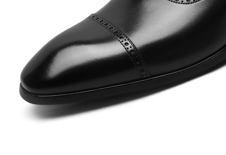 Goldlion Men's Shoes, Fashionable Formal Wear, Stylish And Simple Leather Shoes, Comfortable And Durable Oxford Shoes, 56321052401A, Black, Size 37 7