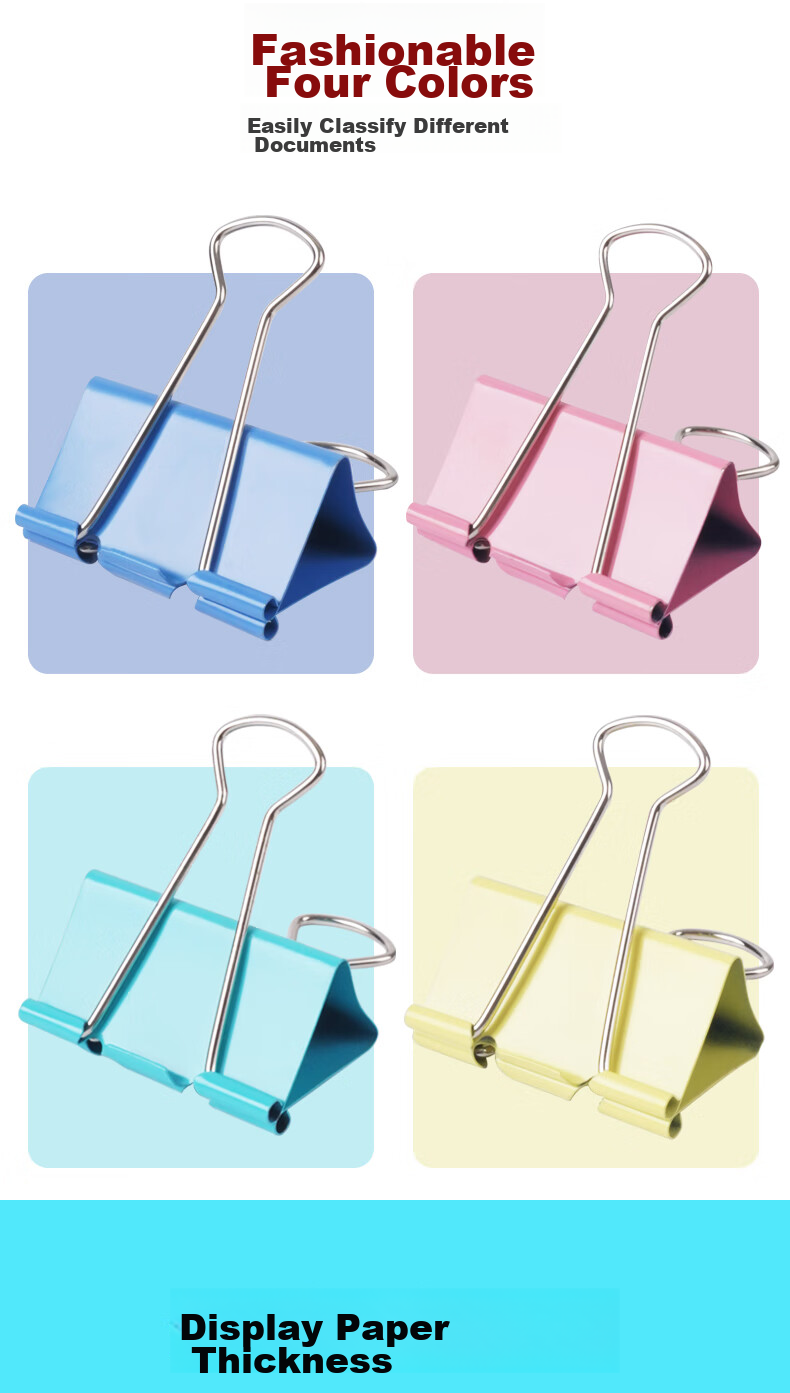 M&G Stationery Popular Product, 50 Metal Clips for Paper Pushers And Paper Clamps, Refill Pack of 50, ABS916A8 2