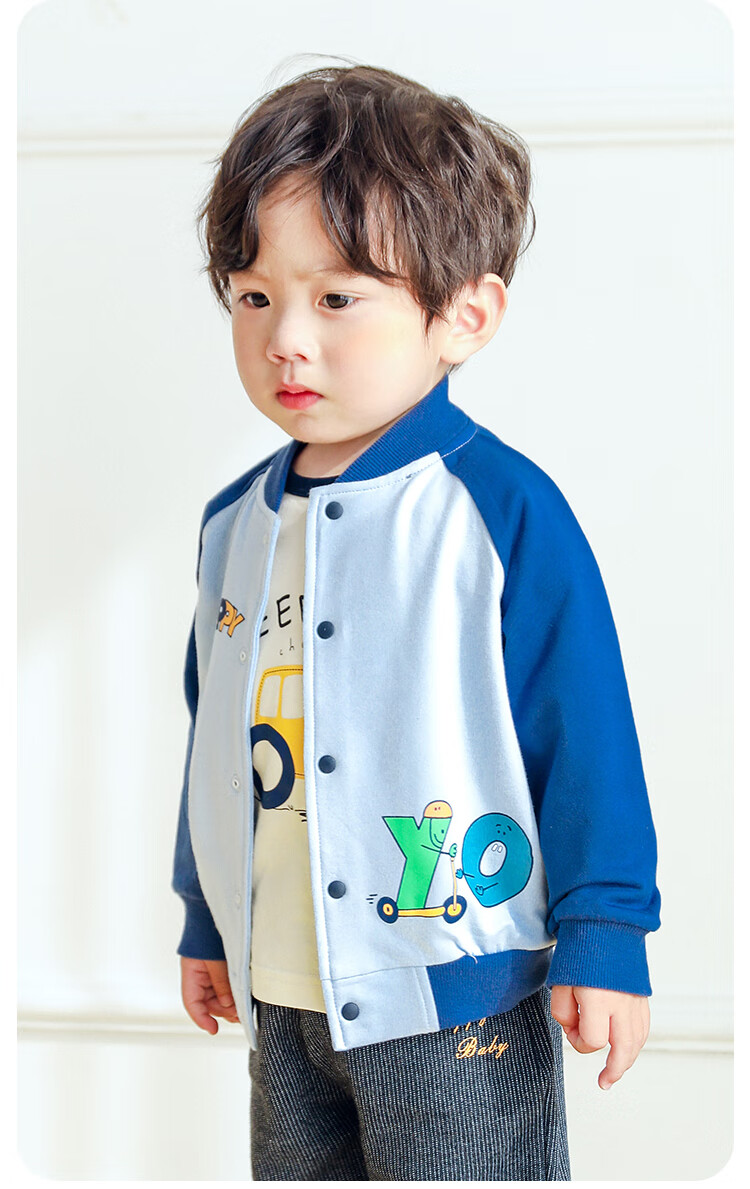YUZHAOLIN Children's Jacket, Baby Baseball Jacket, Boys' Short Outerwear for Going Out, Casual Clothing for Young And Older Kids, Children's Wear 13