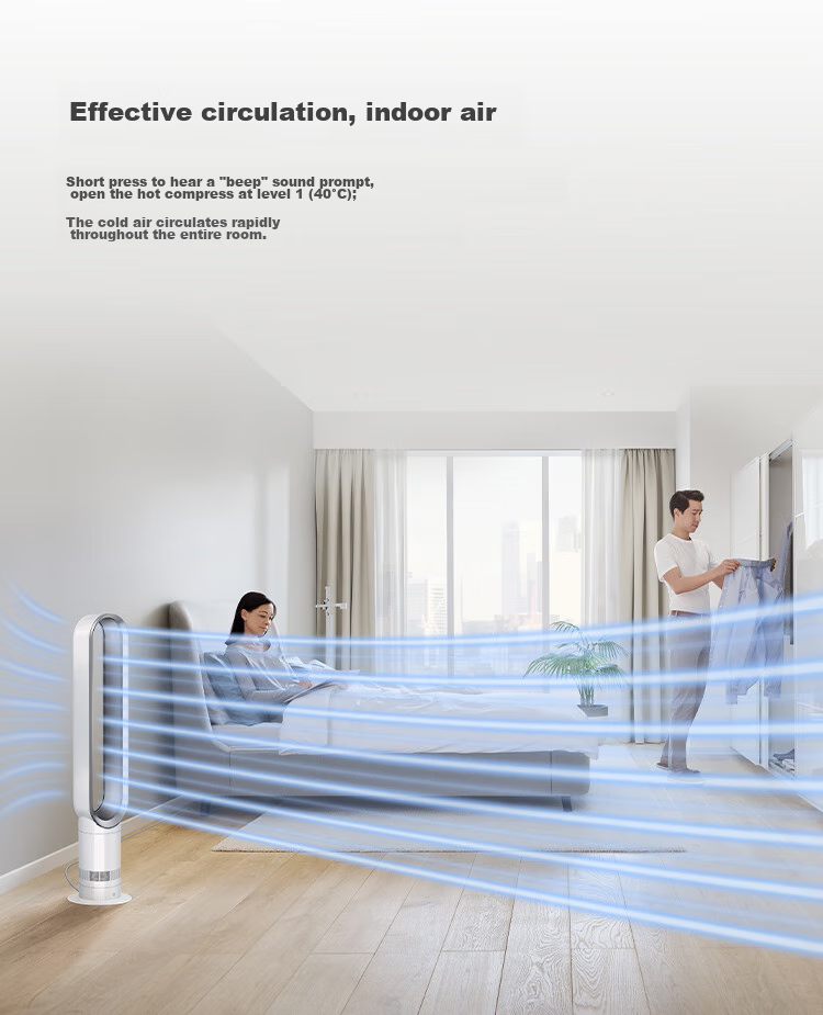 DYSON AM07 Bladeless Fan, Floor Fan, Powerful And Stable Air Flow, Imported Air Circulation Fan, Silver White 4