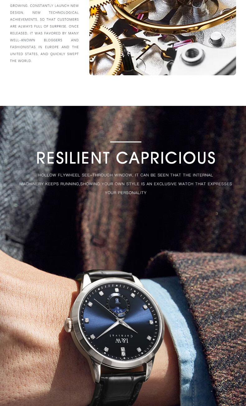 Aiwochi Swiss Iw Watch, Men's Mechanical Watch, Fully Automatic, 2026 New Model, Official Authentic Product, Men's Famous Watch Brand, Men's Timepiece 3