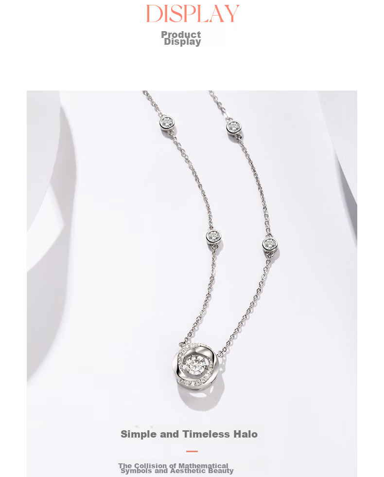 Fanci Three-Second Heartbeat Silver Necklace for Women Luxury Pendant Clavicle Chain Birthday Gift for Girls 4