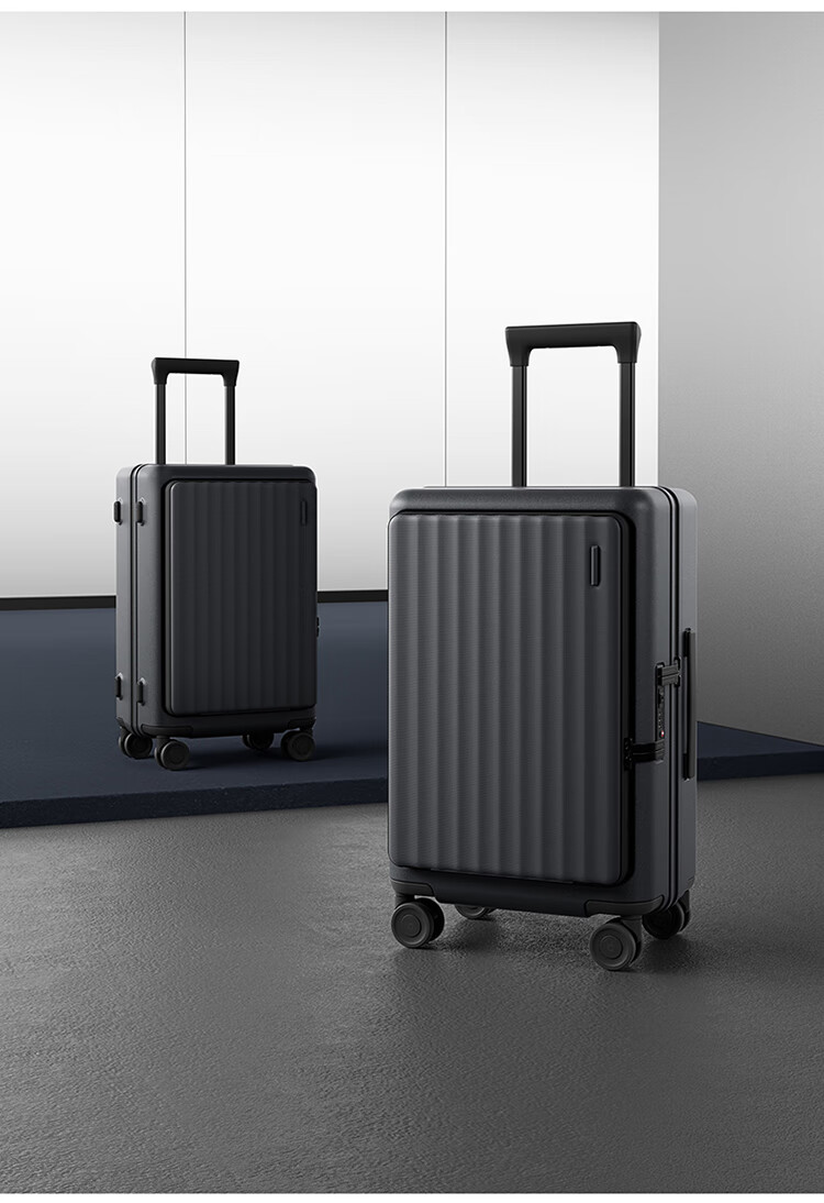 Mijia Xiaomi Luggage, 20-Inch Carry-On Suitcase, Business Travel Case, Front Opening, Password Lock, Graphite Gray 8