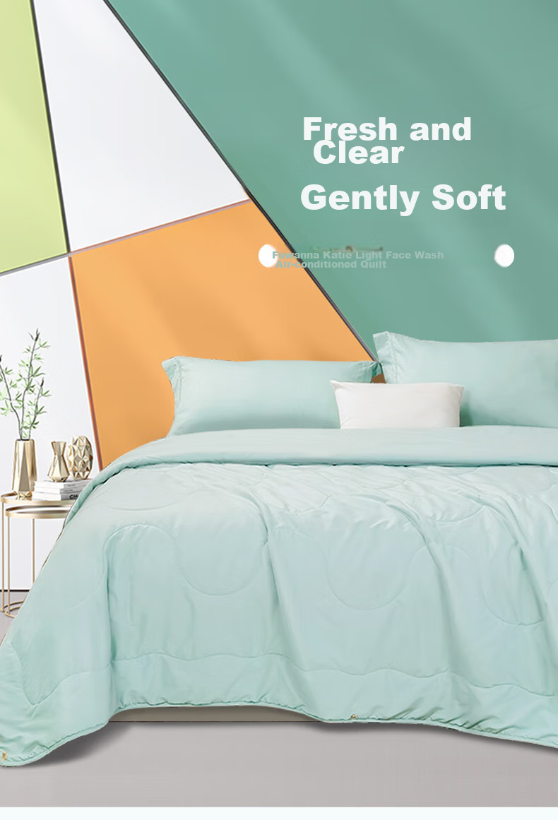 FUANNA Summer Cooling Quilt, Single Size, Washable, Air Conditioning Blanket, Thin Summer Comforter, 2.5 Jin (1.25 Kg), 203x229cm 1