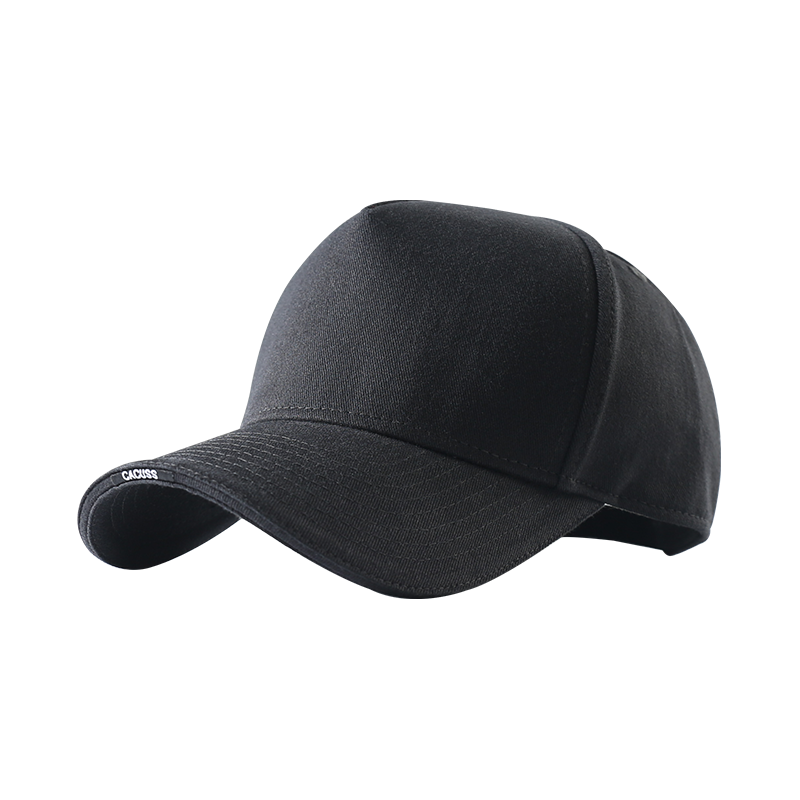 CACUSS Men's Large Brim High Crown Baseball Cap, All-Season Visor Hat, Outdoor Hiking Sun Protection Casual Sun Hat, Black Large Size