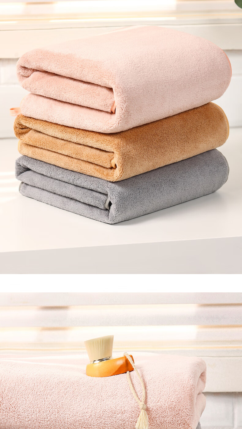 Grace Bath Towel for Women, Summer Absorbent Quick-Drying, Home Use Absorbent for Men, Shower Couple Style Adult Wrap Towel, Gray, 70*140cm 11