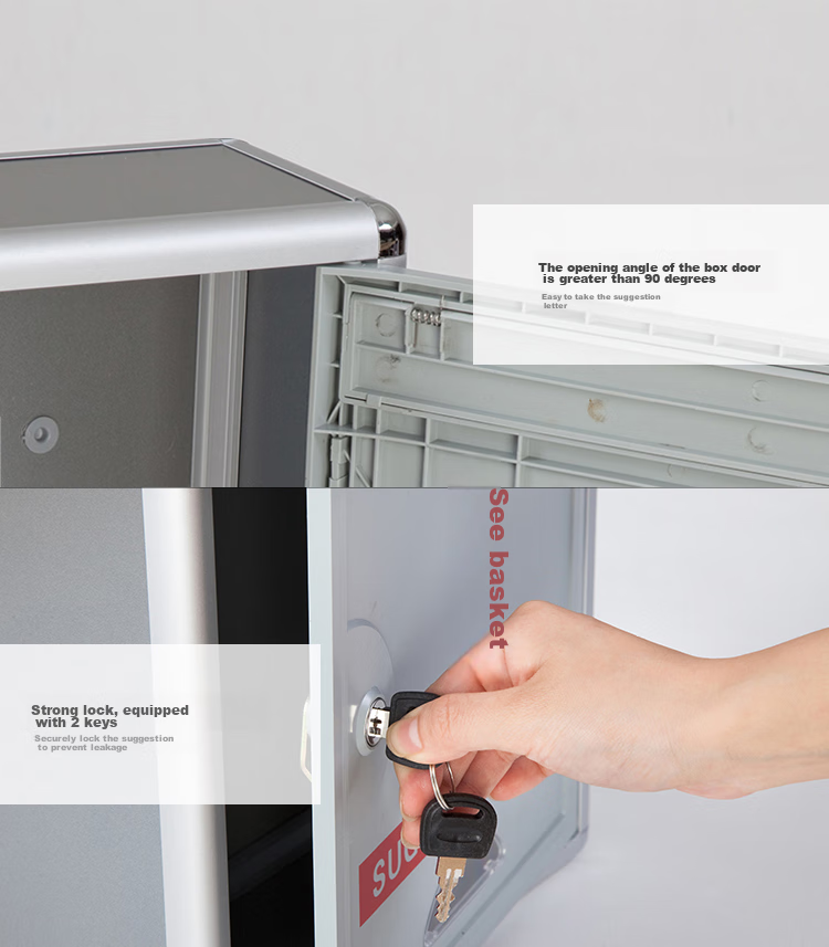 COMIX General Opinion Box, Office Supplies, Aluminum Alloy Edge Banding, Wall-Mounted Tool, B2172 5