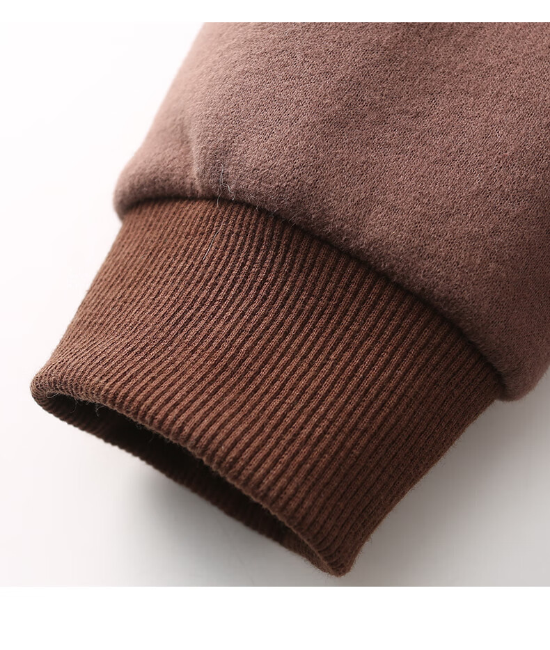 DME Hooded Sweatshirt for Women, Loose Fit, Lightweight Spring Style, Petite Pullover High-End Women's Wear, Coffee Color, Size S 5