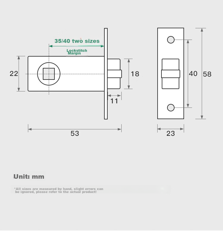 GUTE Bathroom Door Lock, Interior Bedroom Door Lock, Keyless Toilet Bathroom Washroom Door Lock, Brushed Finish, Universal Model 11