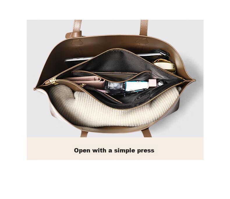 Viney Leather Handbag, Large Capacity Tote Bag for Women, Shoulder Bag And Handbag, Practical Birthday And Mother's Day Gift for Mom 4