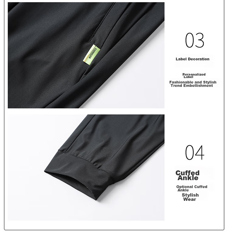 ROMON Men's Shorts, Summer Ice Silk Quick-Dry Casual Outdoor Sports Elastic Breathable Large Size Three-Quarter Pants for Men, 2105 Black XL 6